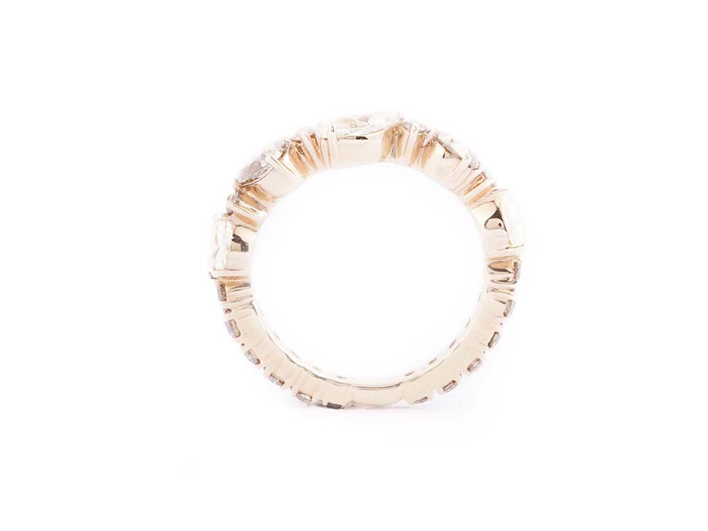 Rose Gold Ring With Different Diamond Shapes