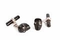 Cufflinks Skull m.o.p of 3.40ct + Diamonds