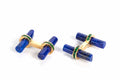 Cufflinks Yellow Gold Body with Emerald