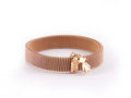 Black Gold Bracelet With Dangling Rose Gold Girl