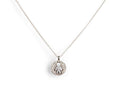 White Gold Coin Pave Small Boy with Diamond Necklace