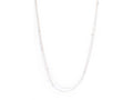 White Gold Long 3 Strands With Diamonds Necklace