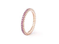 Pink Gold Band Ring With Pink Zaffiri
