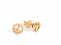 P/G Peace Sign Earring In Gsi Diam .1