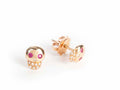 Rose Gold Small Skull Earrings