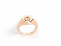 Rose Gold Small Pave Ring with Letter G