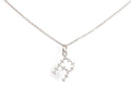 White Gold Letter R Necklace