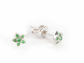 White Gold Tsavorite Star Earrings