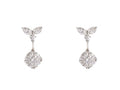 White Gold Invisible Diamond Earrings