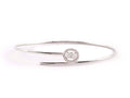 White Gold Twisted Bangle with Diamond