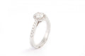 White Gold Ring With Round Shaped White Diamond