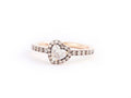 Heart Shaped Rose Gold Ring With Brown Diamonds