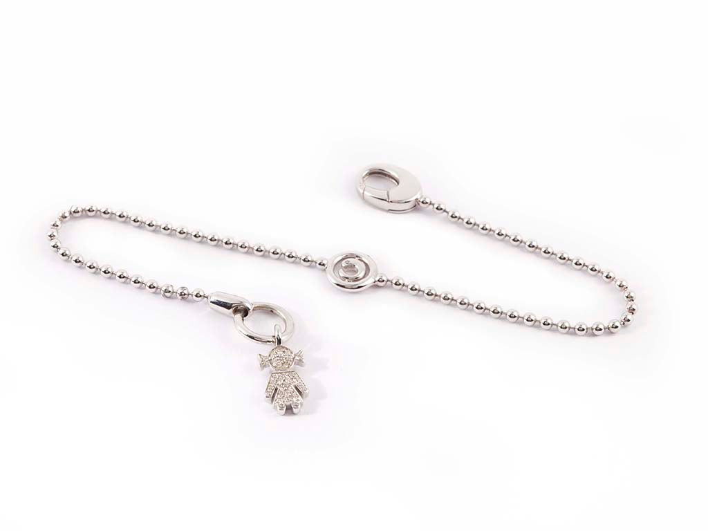 Bracelet White Gold Girl With Diamonds