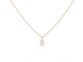 Rose Gold Necklace with Letter D in Diamonds