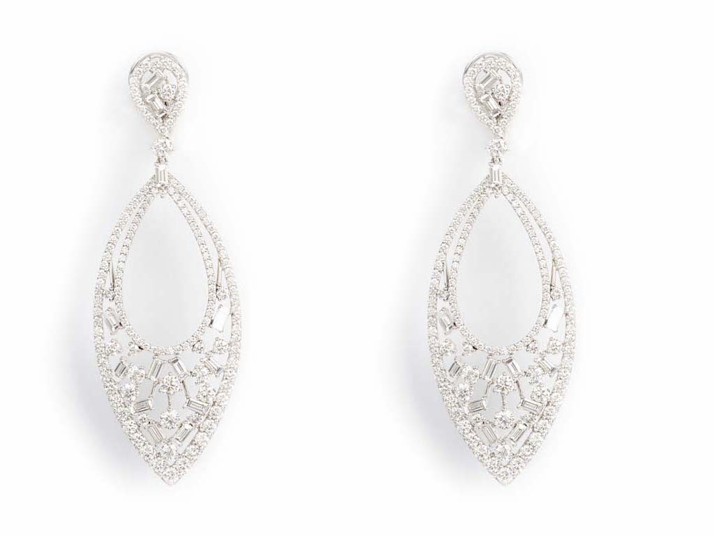 White Gold Diamond Earrings