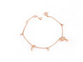 Rose Gold Bracelet with Diamonds & Dolphin