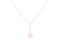 Rose Gold Necklace with Flower and Diamonds