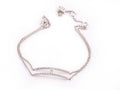 White Gold Initial H Bracelet with Diamonds