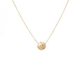 Necklace White & Black Gold Coin with Allah & Diamonds