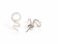 Earrings Snake Gold with Diamonds