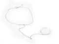 White Gold Hand Chain Bracelet with One Diamond