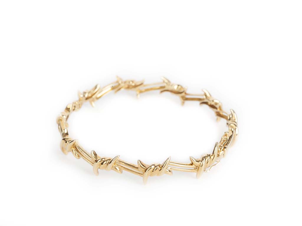 Yellow Gold Barbed Women Bracelet