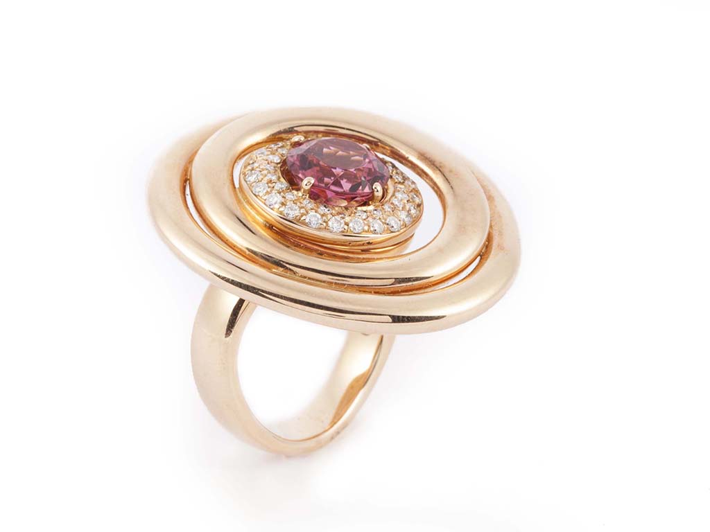 Ring Bubble Circle 0.36ct Diamonds