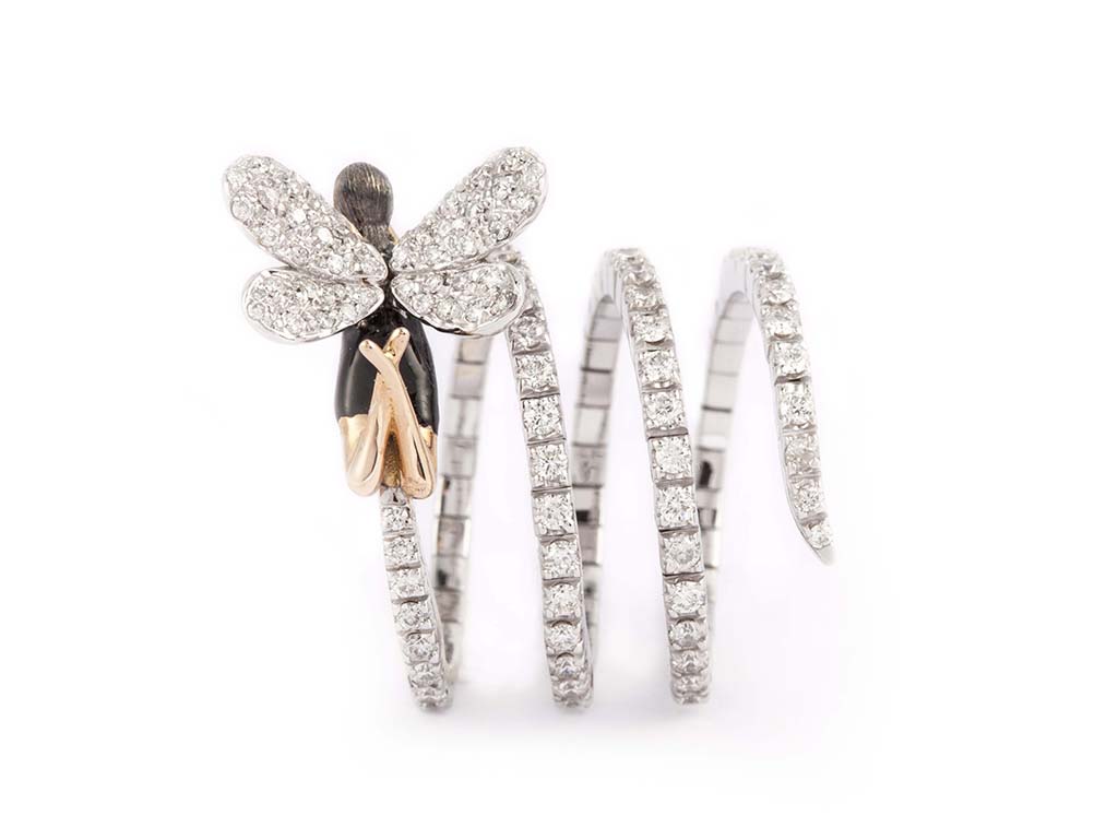 Long Spinal WG Ring With Diamond