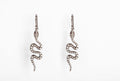 Black Gold Earrings Snake Design