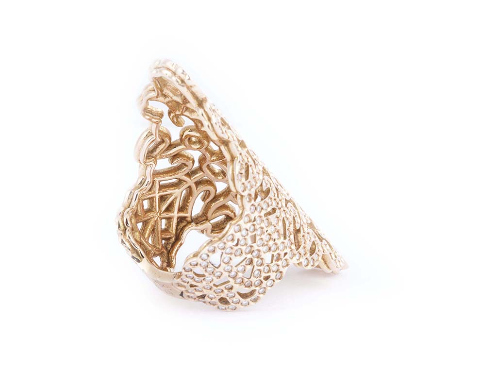 Ring Ere 1 Big Size Pink Gold Gr 12.4