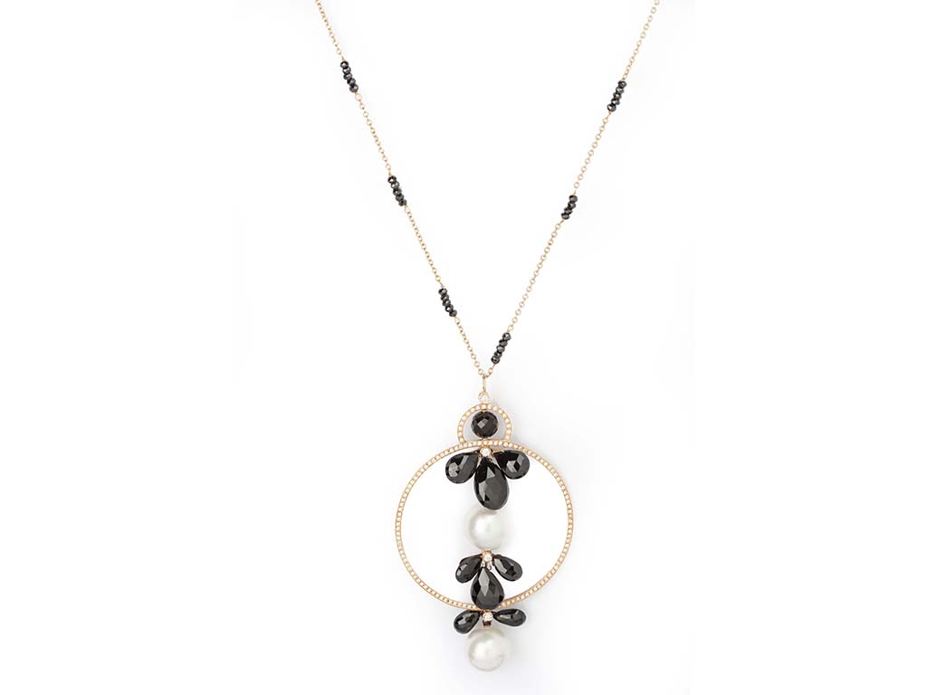 Rose Gold Necklace with South Sea Pearls