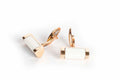 Cufflinks Rose Gold Tube Shape