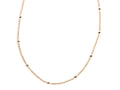 Necklace Rose Gold Spaced Black Diamonds