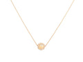 Rose Gold Necklace with Small Diamond Ball