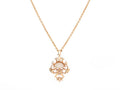 Rose Gold Necklace with Skull in Diamonds