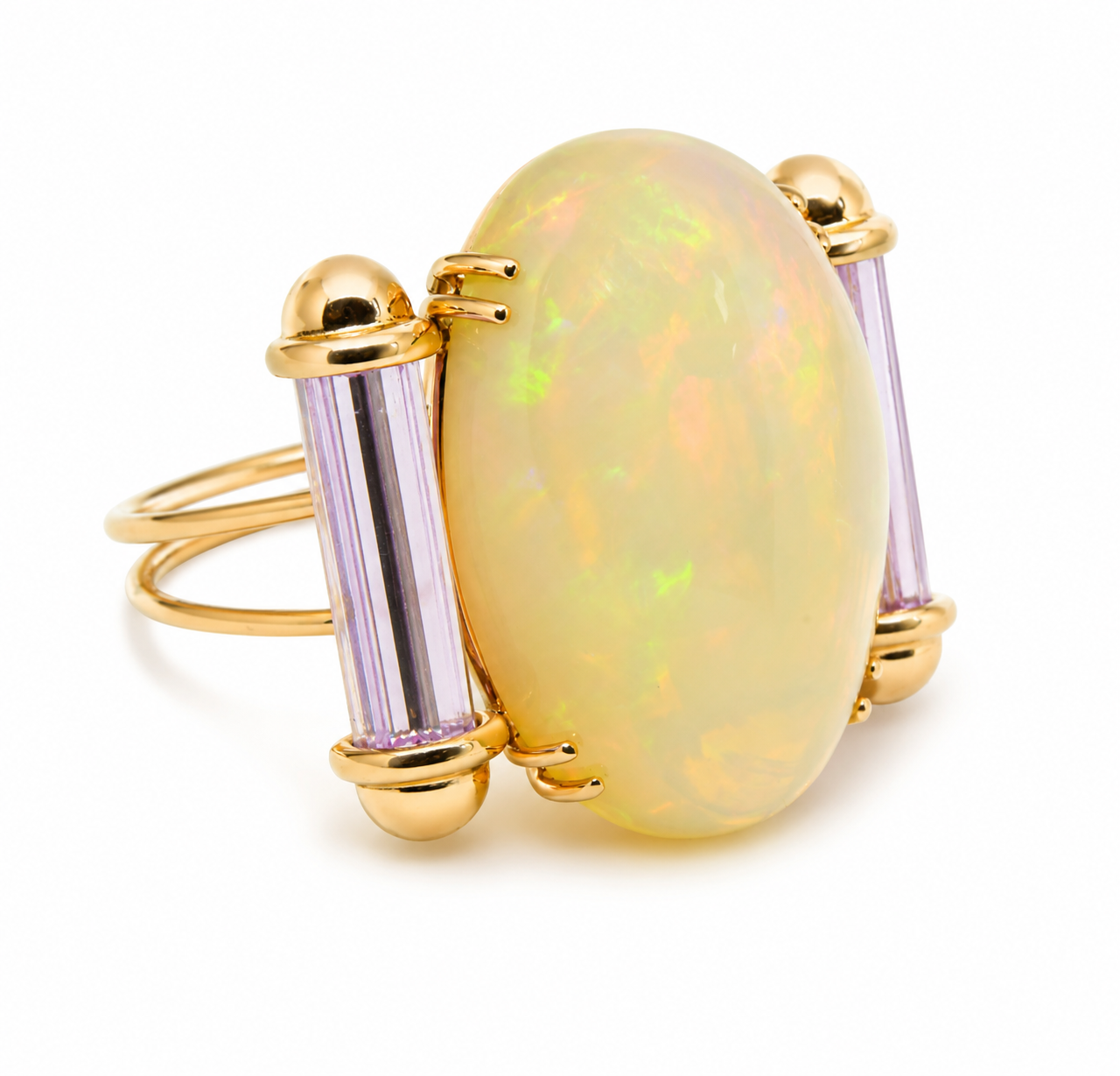 RING OPAL, QUARTZ