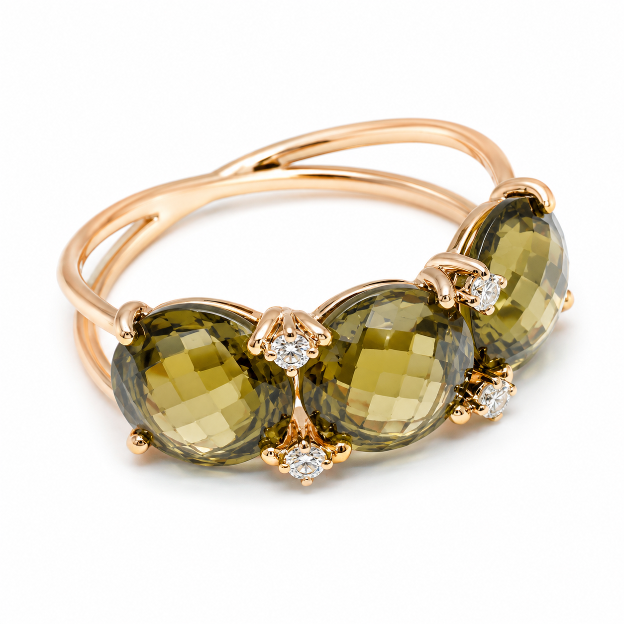 RING DIAMONDS PERIDOT