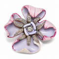 RING DIAMONDS, FUKSIA ENAMEL