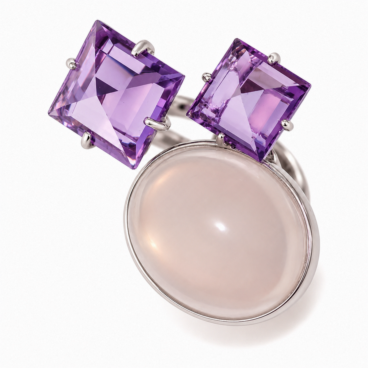 RING AMETHYST, QUARTZ