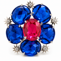 RING DIAMONDS, RUBY (treated), TANZANITE (douplet)