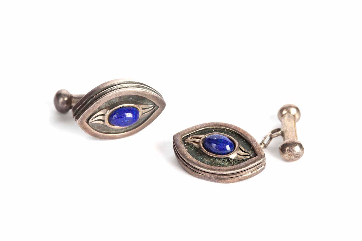 Cufflinks, Eye with Lapis