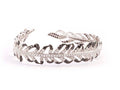 White Gold Feather Bracelet with Grey & Black Diamonds