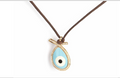 Pendant Matix with Pave Frame Turquoise