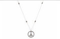 Black Gold Peace Sign Pendant