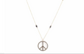 Rose Gold Peace Sign Pendant