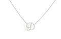 White Gold Necklace with Letter D in Diamonds