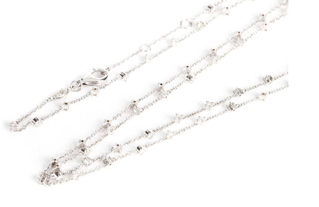 Black Gold Long Necklace with Diamonds