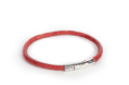 Red Crocodile Bracelet with Gold