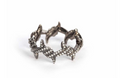 Black Gold Barbed Men Ring