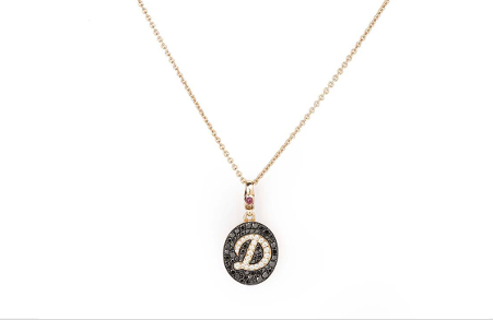 Letter D Necklace in Rose Gold